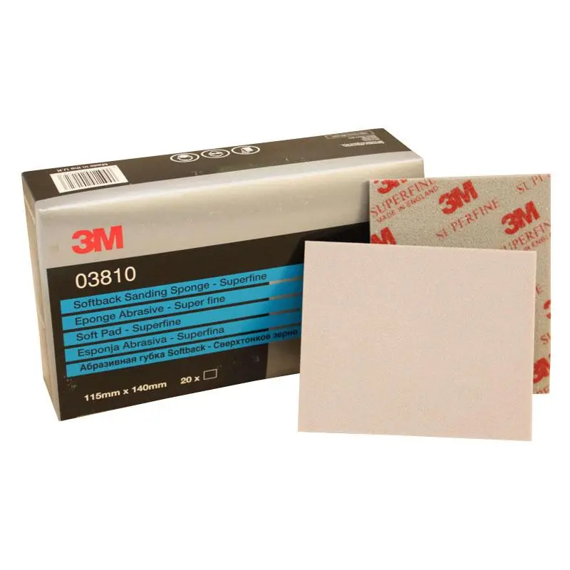 3M Sanding Sponge Super Fine 140Mmx115mm 2