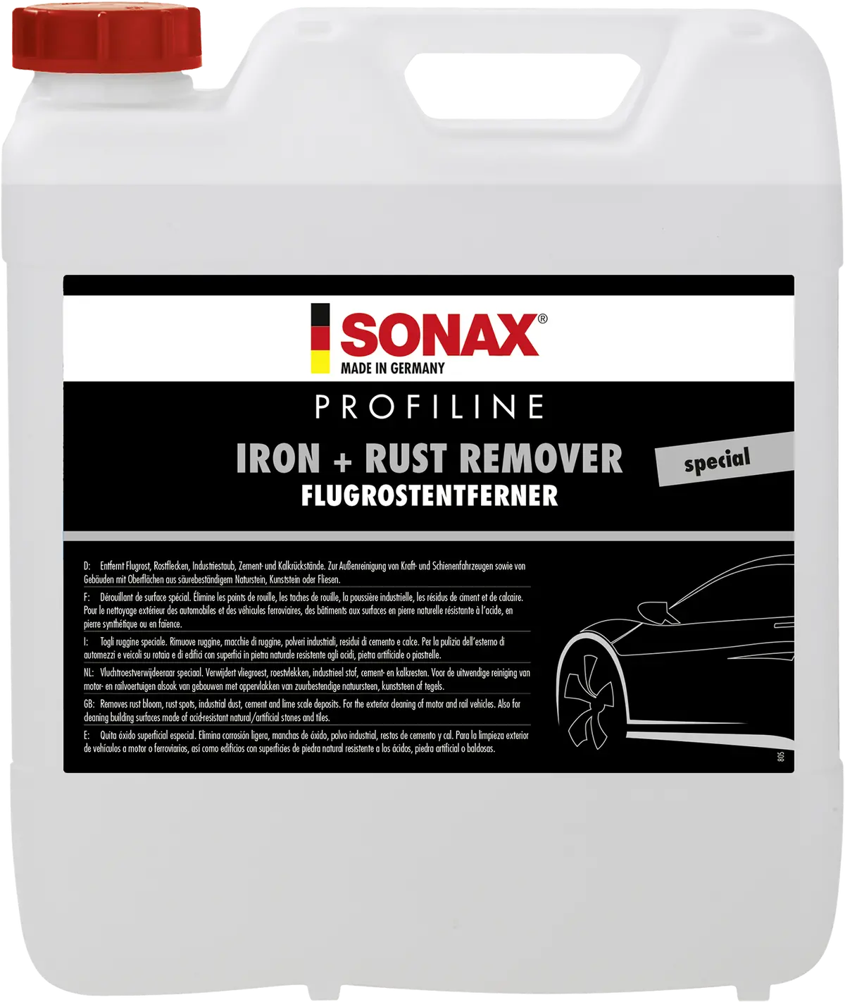 Sonax Iron X + Rust Remover Concentrate 10L 1