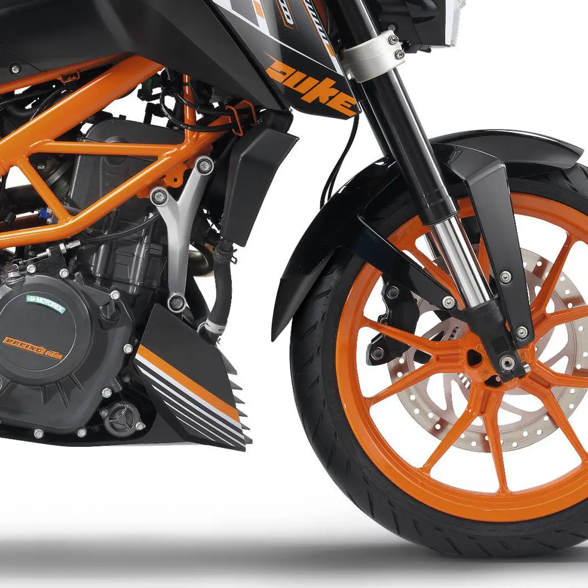 Ktm Duke 125/390 2017>  Black Abs Mudguard Fenda Extender 1