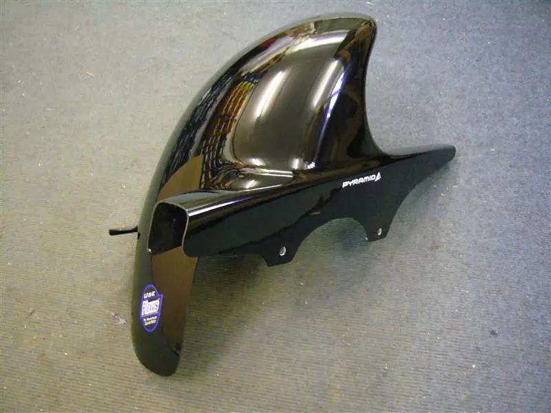 Kawasaki Zx6-R 00-2002 Gloss Black Hugger By Pyramid Plastics 1