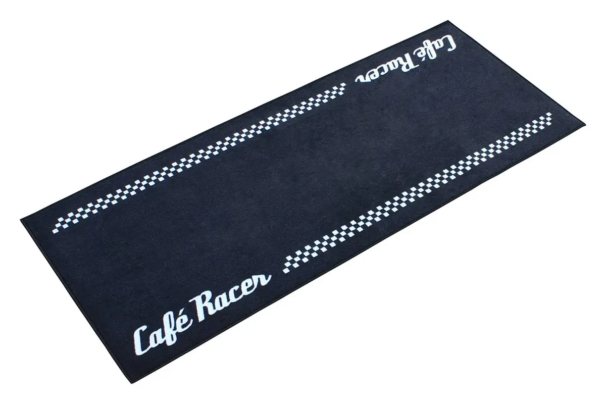 Biketek Series 3 Cafe Racer Checkered Garage Mat 190 X 80Cm 1
