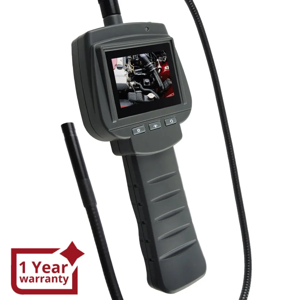 Vid-71_9_1M Industrial Inspection Camera 9Mm & 1M Cable With 4 Led 2.4" Hd Lcd, Borescope Ip67 Waterproof, Car Engine Pipe Repair 1