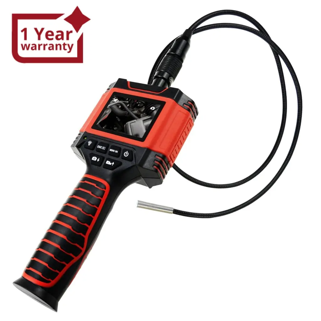 End-225_5.5Mm_1M Inspection Camera Recordable Endoscope 5.5Mm 1M Cmos Cable Waterproof With 6 Led Lights, 2.3" Tft Color Lcd Borescope Industrial Tube Snake Scope, Ntsc/Pal 1