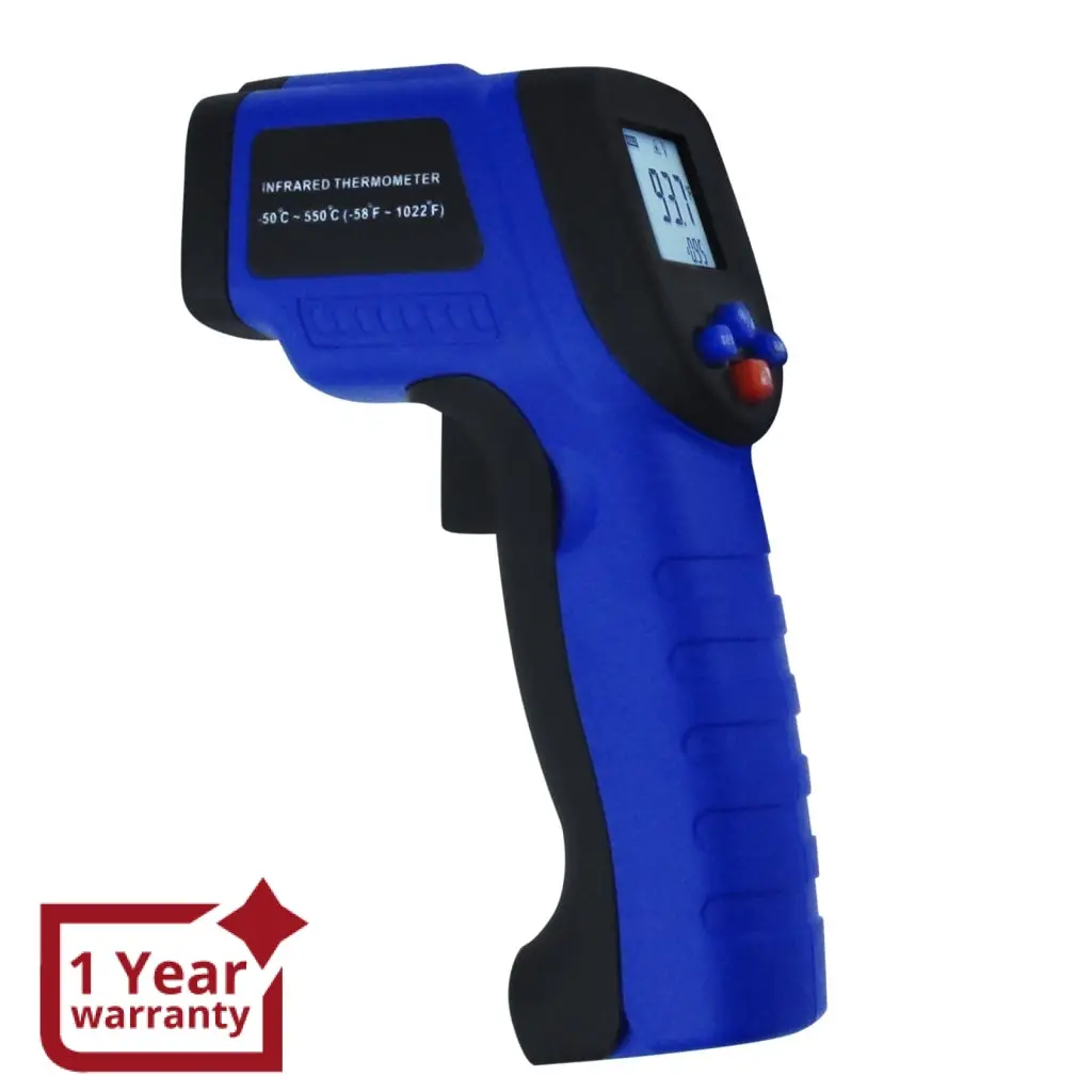 The-33 Non- Contact Infrared (Ir) Laser Thermometer Temperature Range -50~550°C (-58~1022°F) , Industrial Cooking Gun Type Tester 1
