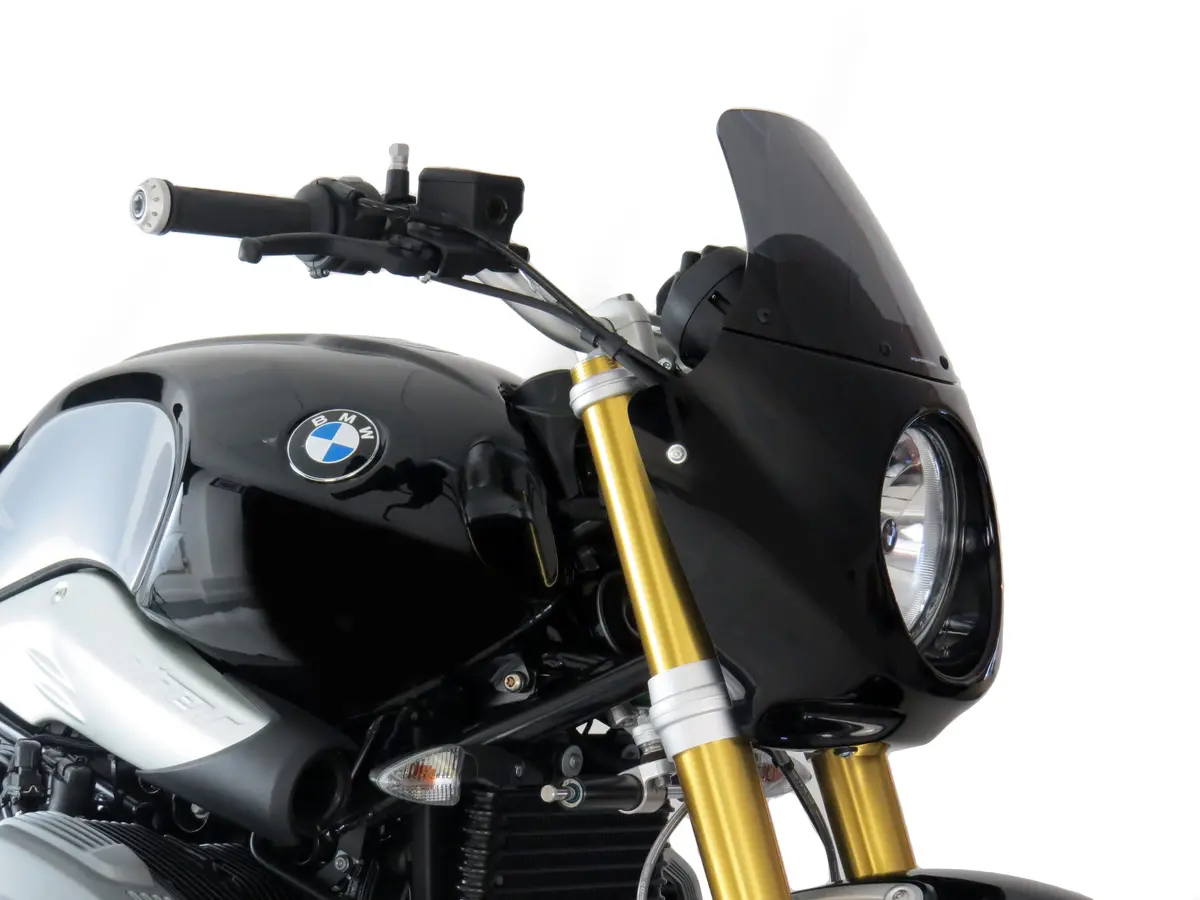 Bmw R Nine T  14-2022 Gloss Black Headlight Fairing & Screen By Powerbronze 1