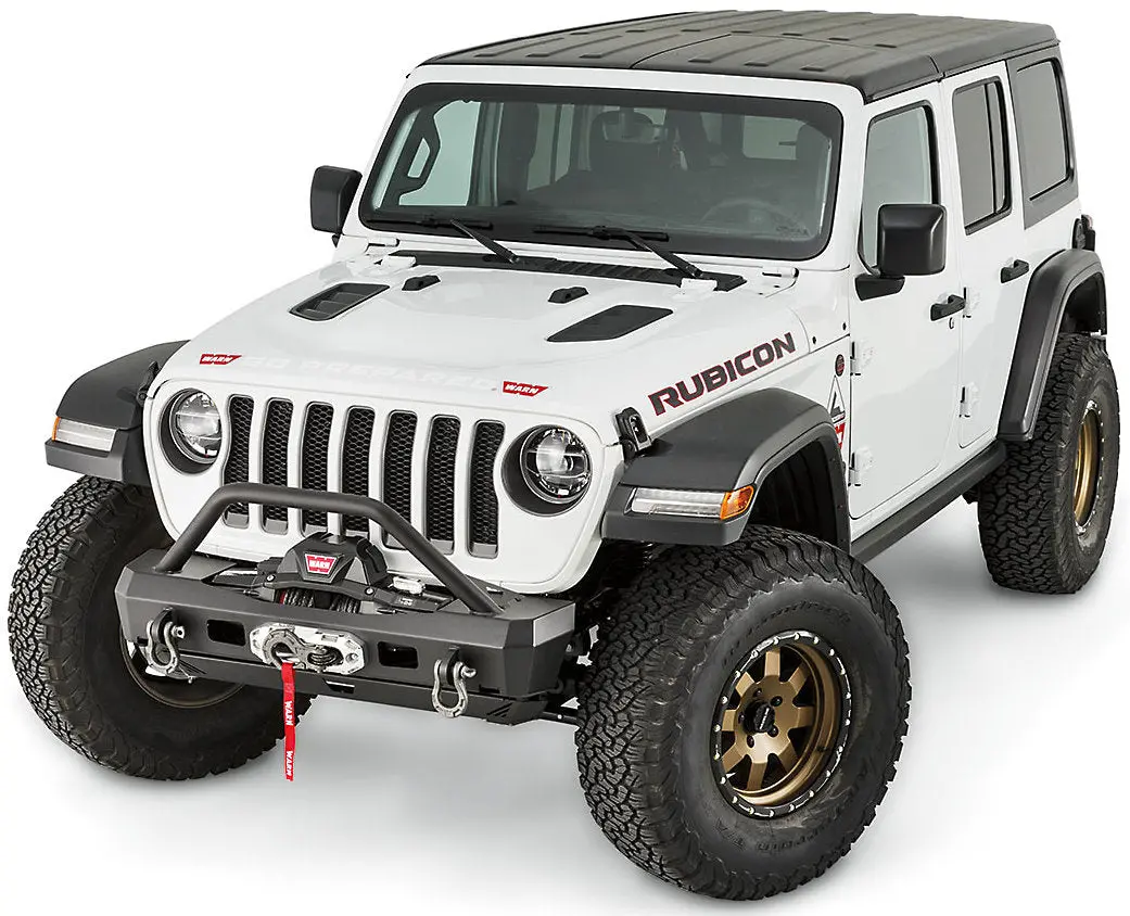 Warn 101330 Elite Series Stubby Front Bumper With Grille Guard For 18-21 Jeep Wrangler Jl & Gladiator Jt 1