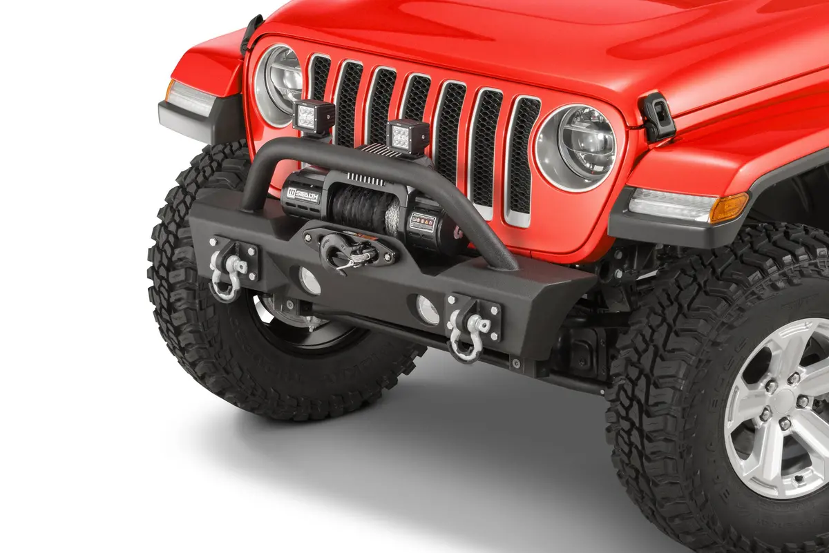 Tactik Stubby Front Bumper With Hoop For 18-21 Jeep Wrangler Jl & Gladiator Jt 1