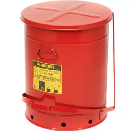 Justrite 21 Gallon Oily Waste Can, Red - 09700 1