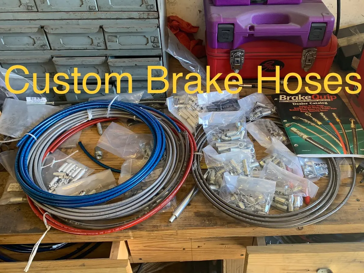 Custom Stainless Braided Brake Hoses - Silver 1
