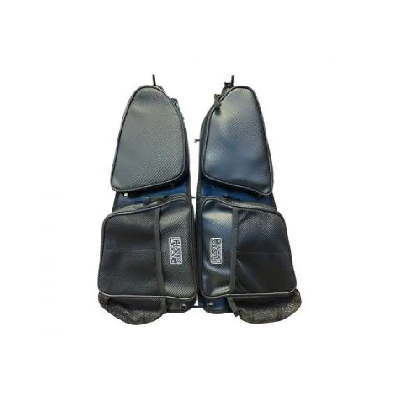 Rzr Xp Front Door Bags With Knee Pads Black Carbon (Pair) 1