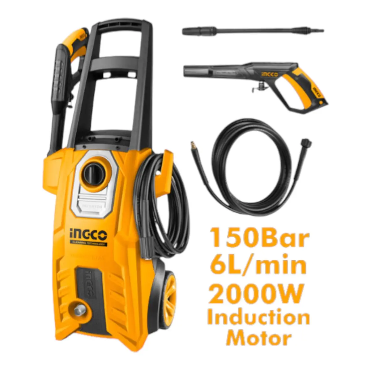 Ingco High Pressure Washer Induction Motor- 2000W 150Bar 1