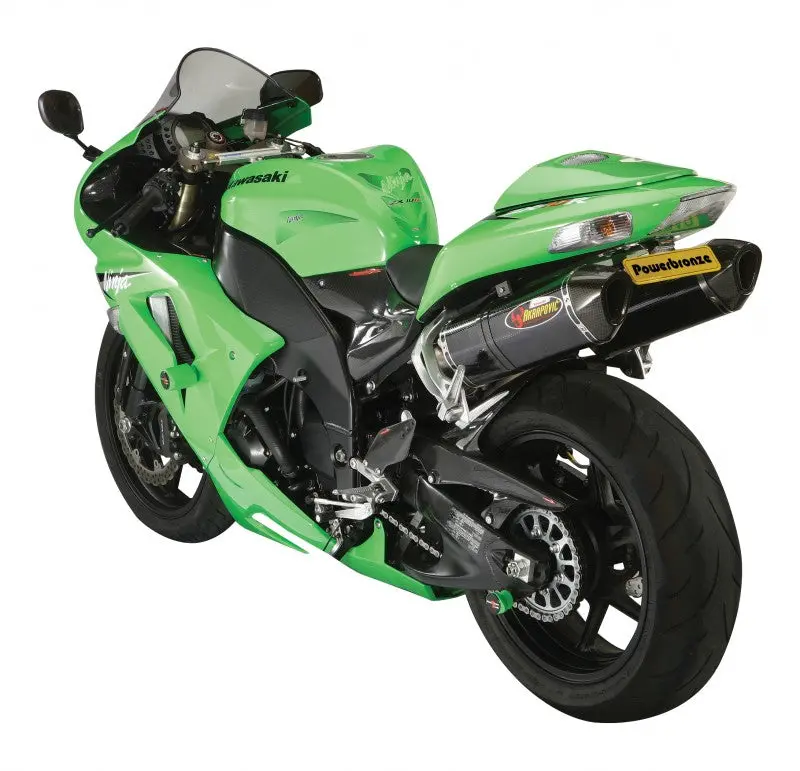 Kawasaki Zx10-R   06-2007 Gloss Black & Silver Mesh Rear Hugger By Powerbronze 1