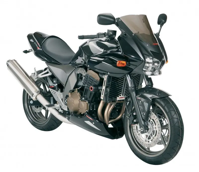 Kawasaki Z750 2007-2011 Gloss Black & Silver Mesh Rear Hugger By Powerbronze 1