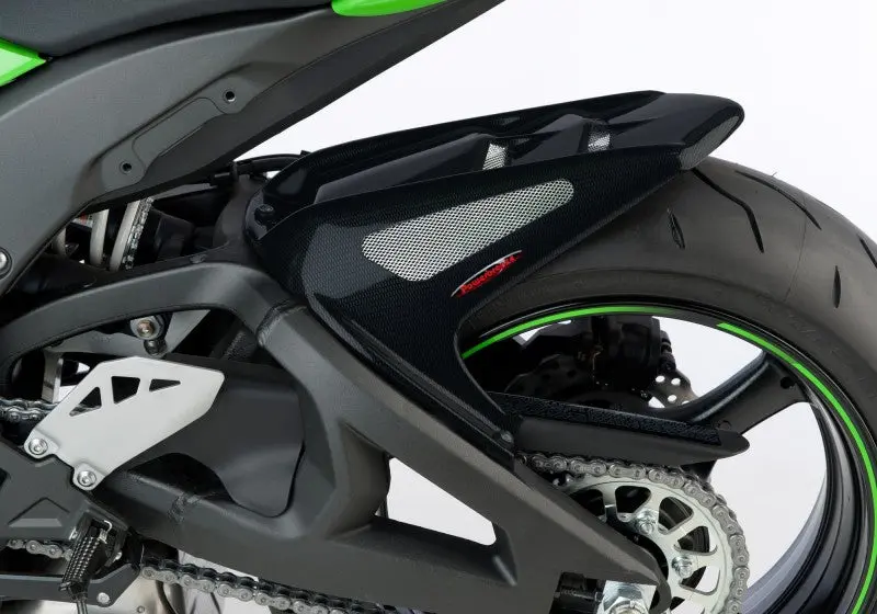 Kawasaki Zx10-R   11-2025  Carbon Look & Silver Mesh Rear Hugger By Powerbronze 1