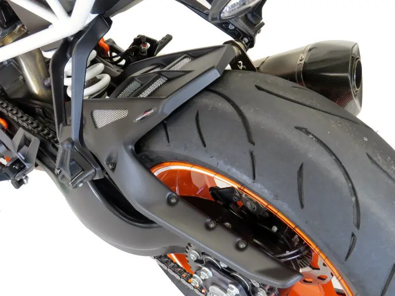 Ktm 1290 Superduke R  14-2019 Carbon Look & Silver Mesh Rear Hugger By Powerbronze 1