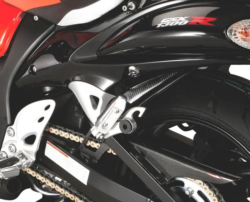 Suzuki Gsx1300r Hayabusa 2008-19 Carbon Look & Silver Mesh  Hugger  Powerbronze 1