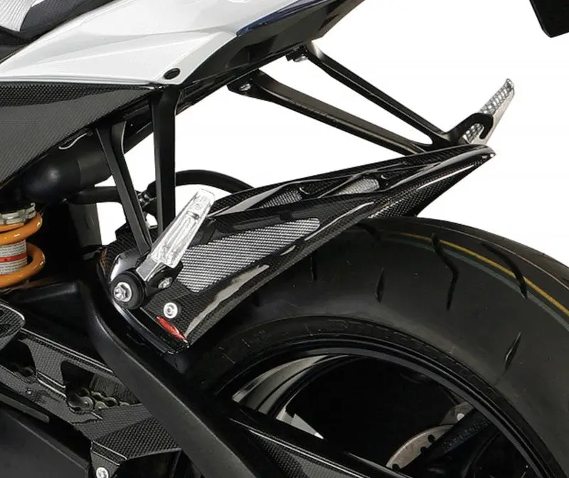 Suzuki Gsxr1000  2009-2016  Rear Hugger By Powerbronze  Gloss Black & Silver Mesh 1