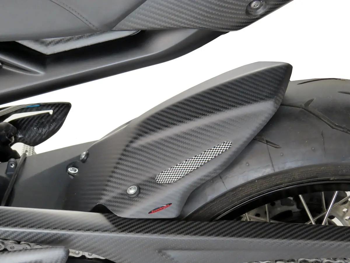 Triumph Street Triple & R Gloss Black & Gold Mesh Rear Hugger Powerbronze 1