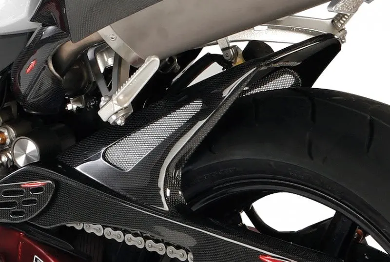 Yamaha Yzf-R1 09-2014  Rear Hugger By Powerbronze Gloss Black & Silver Mesh 1