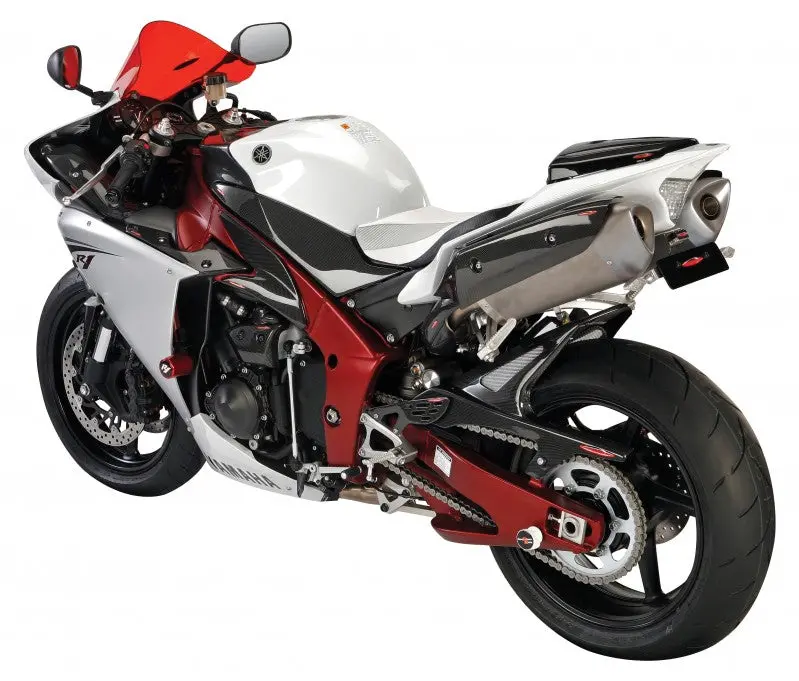 Yamaha Yzf-R1 09-2014  Rear Hugger By Powerbronze Matt Black & Silver Mesh 1