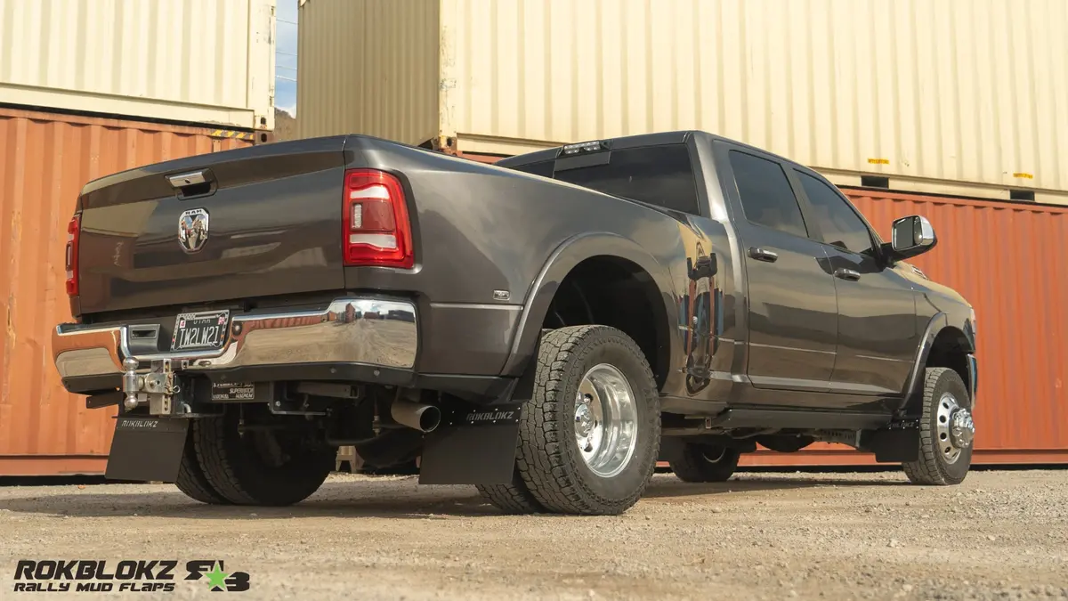 Ram 3500 Dually (5Th Gen) 2019+ Step Back Mud Flaps 1