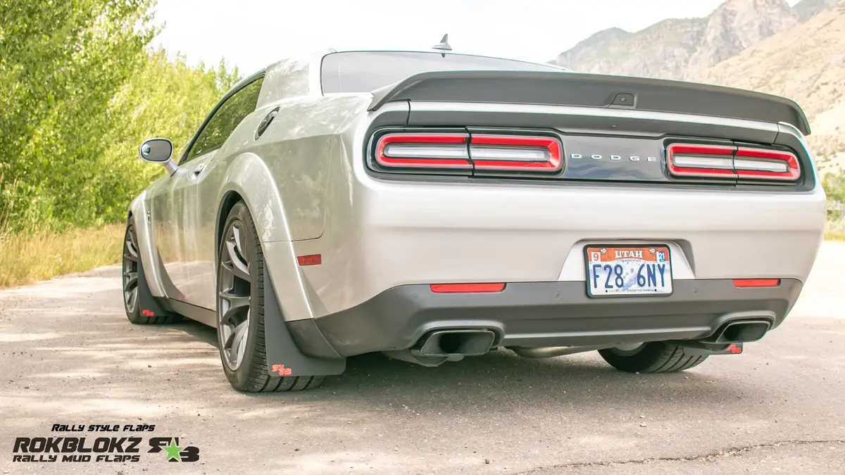 Dodge Challenger Widebody 2018-2023 Rally Mud Flaps 1