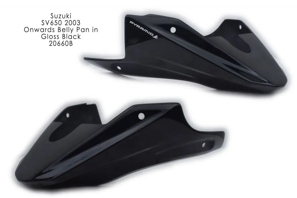 Suzuki Sv650 03-2015 Grp Belly Pan Spoiler Gloss Black Finish By Pyramid 1