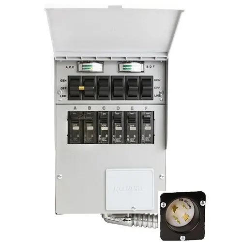 Reliance 206A 120/240-Volt 20-Amp 6-Circuit Pro/Tran Indoor Transfer Switch 1
