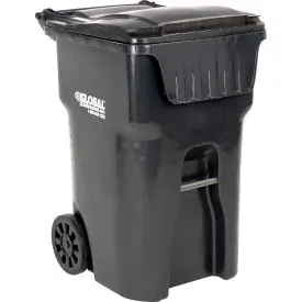 Global Industrial™ Mobile Trash Container, 95 Gallon Gray 1