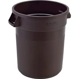 Global Industrial™ Plastic Trash Can, 20 Gallon, Brown 1