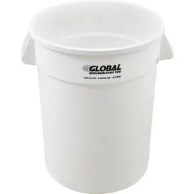 Global Industrial™ Plastic Trash Can - 32 Gallon White 1