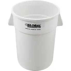 Global Industrial™ Plastic Trash Can - 44 Gallon White 1