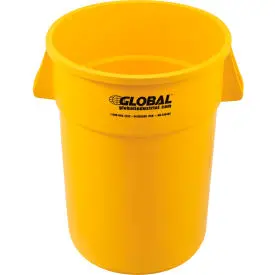 Global Industrial™ Plastic Trash Can - 44 Gallon Yellow 1