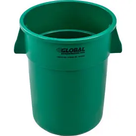 Global Industrial™ Plastic Trash Can - 55 Gallon Green 1