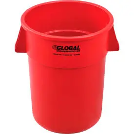 Global Industrial™ Plastic Trash Can - 55 Gallon Red 1