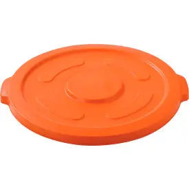 Global Industrial™ Plastic Trash Can Lid - 55 Gallon Bright Orange 1