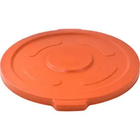 Global Industrial™ Plastic Trash Can Lid - 55 Gallon Orange 1