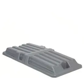 Global Industrial™ Gray Lid For Blue Recycling 1 Cubic Yard Tilt Truck 1
