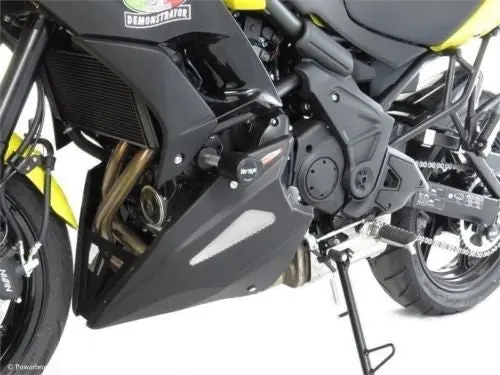 Kawasaki Versys 650 2010-2023 Belly Pan Gloss Black & Silver Mesh By Powerbronze 2