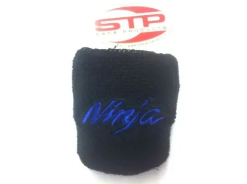 Ninja Motorcycle Front Brake Master Cylinder Shrouds Socks Cover Blue Logo 1