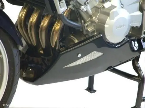 Yamaha Fz-6 Fazer S2 2007-2009 Belly Pan Black & Silver Mesh Powerbronze Rrp £172 1