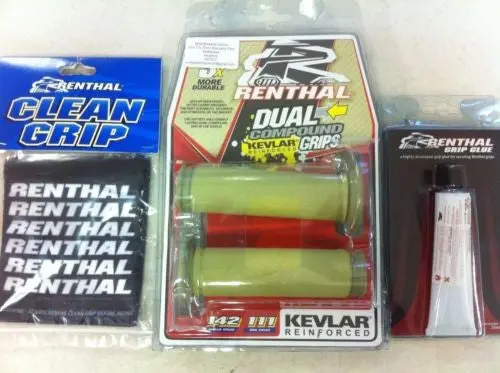 Renthal Thick Road Race Aramid Dual Compound Grips,Glue & Covers G177/G101/G190 1