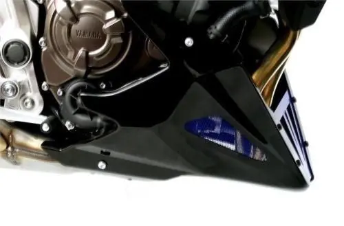 Yamaha Fz-07 2014-2020  Belly Pan Matt Black Finish With Blue Mesh By Powerbronze 1