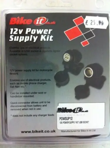 12V Fused Motorcycle Motorbike Quad Boat Usb Power Supply Kit Sat Nav Etc 1