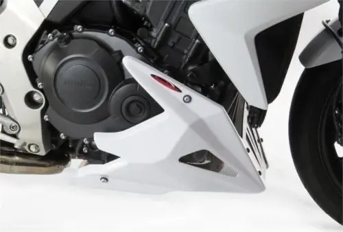 Fits Honda Cb1000r   2008-2017  Belly Pan  Gloss Black With Silver  Mesh By Powerbronze. 1