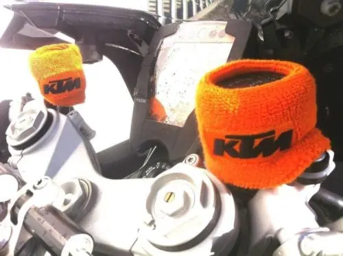 Ktm Rc8/R Motorcycle 2 X Brake & 1 X Clutch Reservoir Shrouds Socks Cover 1