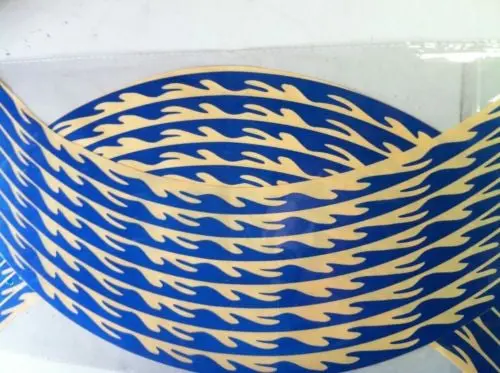New Motorcycle ,Motorbike  Blue Fluorescent Flame Wheel Decal  Stripes 16-19" 1
