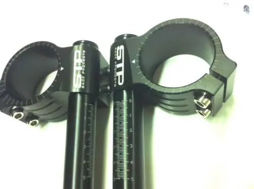 Fits Honda 50Mm Tek2 Calibrated Road Race Black Anodised Clip-Ons Handlebars Srp 1