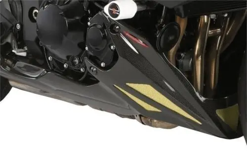 Kawasaki Z1000   2010-2013 Belly Pan  Carbon Fibre & Gold Mesh By Powerbronze 1