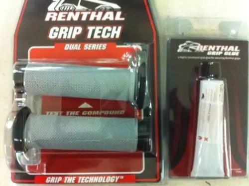 Renthal Thin Road Race Dual Compound Grips & Glue, (29Mm Dia) G174/G101 Bsb Wsb 1